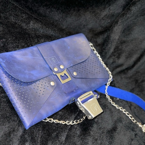Tartar, Berlin vintage handbag. Royal Blu* - Picture 14 of 15